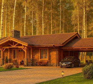 1 этажный каркасный дом с парковочным местом КД-390 фото 2