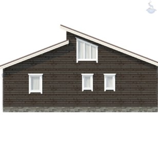 КД-100: одноэтажный каркасный дом с мансардой