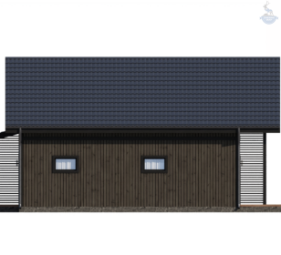КД-950: двухэтажный каркасный дом с террасой