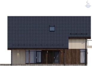 КД-650: двухэтажный каркасный дом с террасой