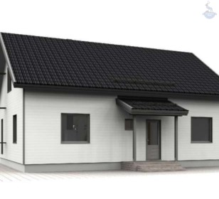 КД-360: одноэтажный каркасный дом с мансардой