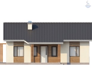 КД-960: каркасный дом с крыльцом и террасой