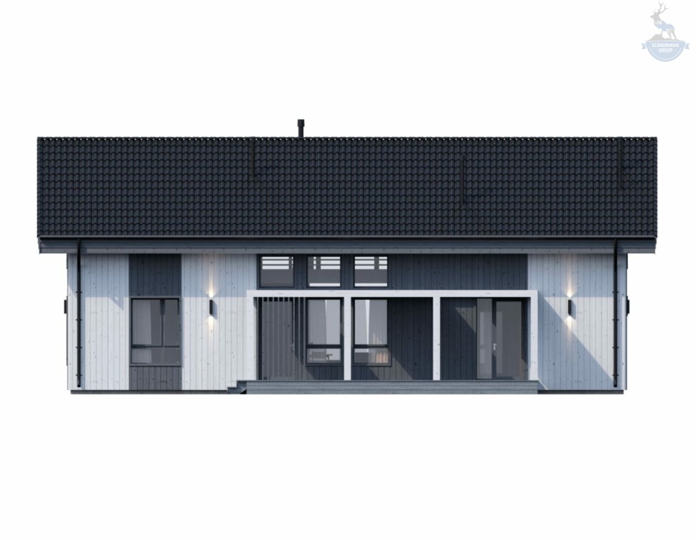 КД-1050: двухэтажный каркасный дом