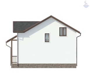 КД-110: двухэтажный каркасный дом с двумя входами