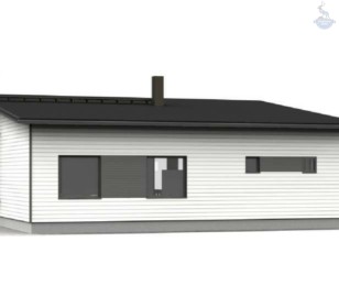 КД-570: односкатный каркасный дом