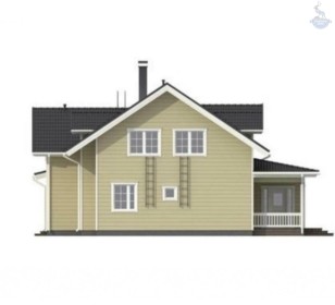 КД-620: двухэтажный каркасный дом с двумя террасами