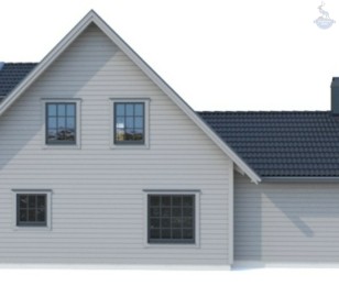 КД-600: двухэтажный каркасный дом с террасой и панорамными окнами