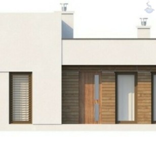 КД-640: одноэтажный каркасный дом с плоской крышей