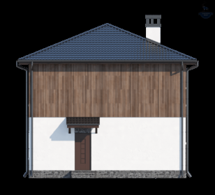 КД-730: двухэтажный каркасный дом с террасой и балконом