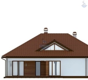 КД-240: одноэтажный каркасный дом с крытой террасой