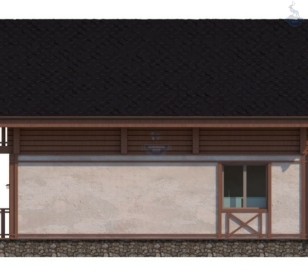 КД-260: двухэтажный каркасный дом с балконом и двумя террасами