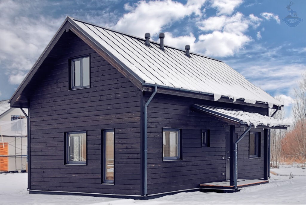 Одноэтажный домик в скандинавском стиле
