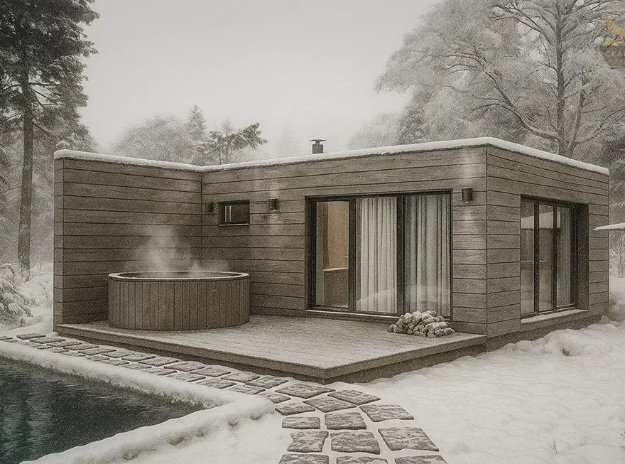 Каркасная бана по проекту КБ-10