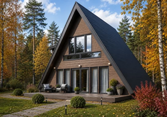 Проект каркасного дома КД-880, 6 × 11 м, 98,00 м²