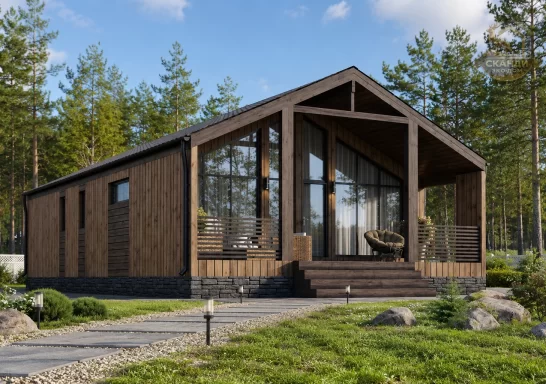 Проект каркасного дома КД-1000, 8.5 × 14 м, 110 м²