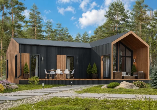 Проект каркасного дома КД-1070, 13 × 14 м, 160 м²