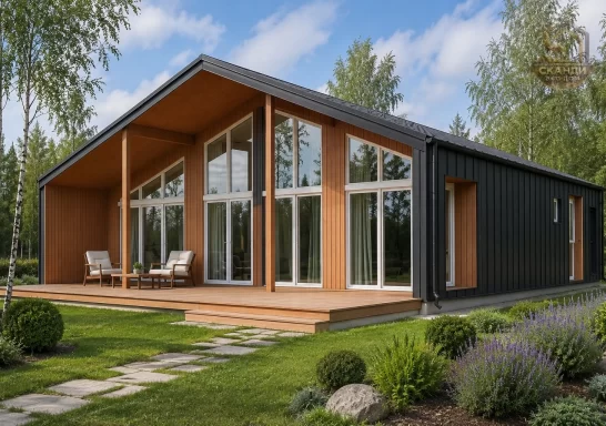 Проект каркасного дома КД-1510, 8,8 × 15,3 м, 168,70 м²