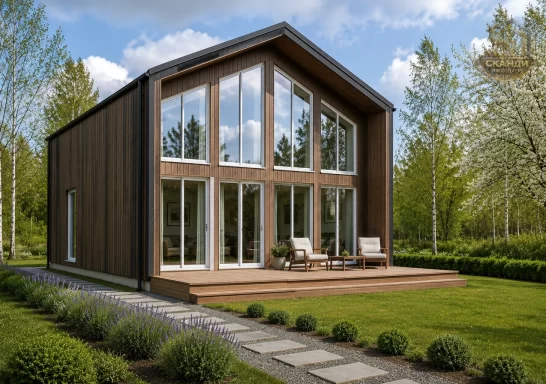 Проект каркасного дома КД-1520, 8 × 13 м, 132,80 м²
