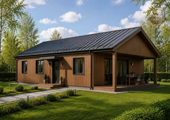 Проект каркасного дома КД-1540, 8,8 × 15,3 м, 94,10 м²