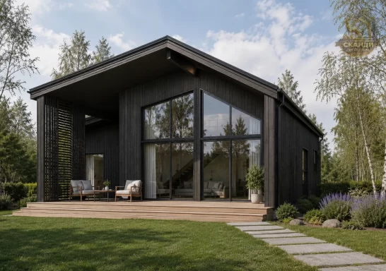 Проект каркасного дома КД-1550, 12,2 × 14,5 м, 158,20 м²