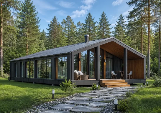 Проект каркасного дома КД-380, 8 × 13 м, 100 м²