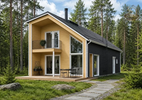 Проект каркасного дома КД-460, 7 × 14 м, 188 м²