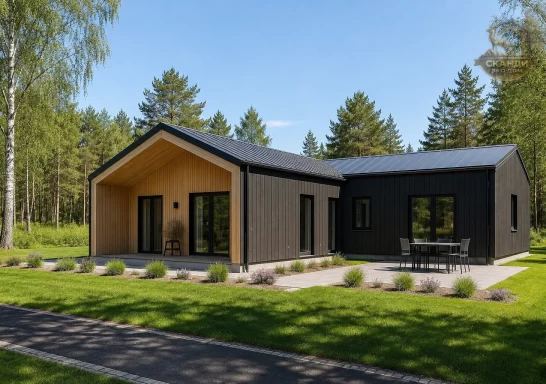 Проект каркасного дома КД-50, 10 × 12 м, 110 м²