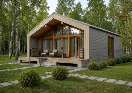 Проект каркасного дома КД-720, 7,5 × 9,5 м, 65 м²