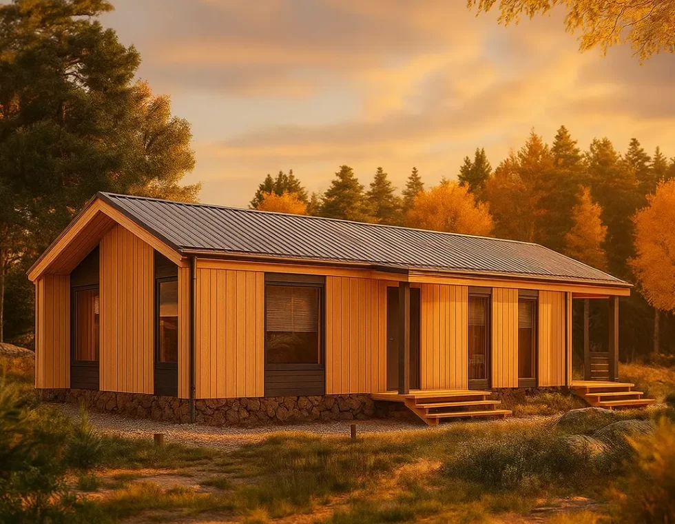 Одноэтажный каркасный дом с открытой верандой и сауной КД-860 фото 2