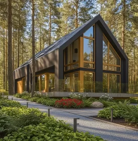 Двухэтажный каркасный дом в стиле Barn House КД-490 фото 1