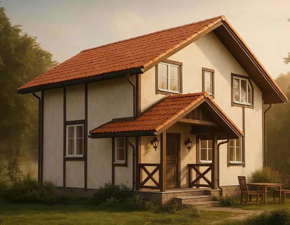 Двухэтажный дом с эркером КД-90 фото 2