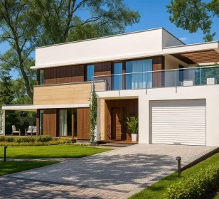 Каркасный дом с плоской крышей КД-660 фото 1