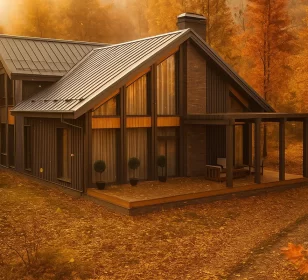 Двухэтажный каркасный дом с террасой и сауной КД-820 фото 2