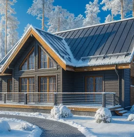 Двухэтажный каркасный дом с высокими потолками КД-800 фото 3