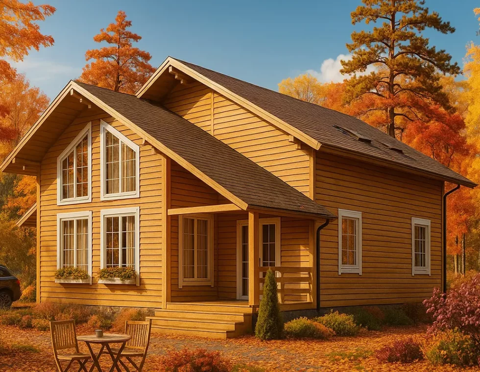 Двухэтажный каркасный дом со вторым светом КД-690 фото 2