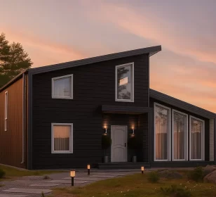 Двухэтажный каркасный дом с сауной КД-780 фото 1