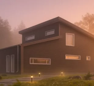 Двухэтажный каркасный дом с сауной КД-780 фото 2