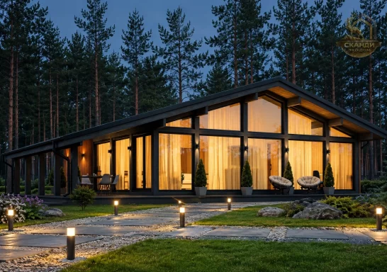 Проект каркасного дома КД-1340, 13 × 13,5 м, 159,3 м²