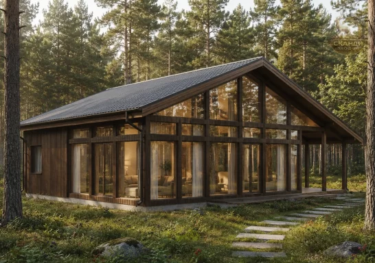 Проект каркасного дома КД-1610, 8,8 × 15,3 м, 111,10 м²