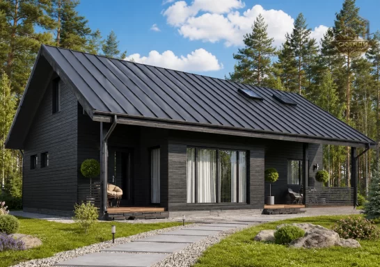 Проект каркасного дома КД-1030, 8,6 × 12,8 м, 138,00 м²