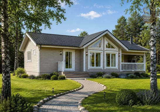 Проект каркасного дома КД-680, 12 × 4,5 м, 60,00 м²