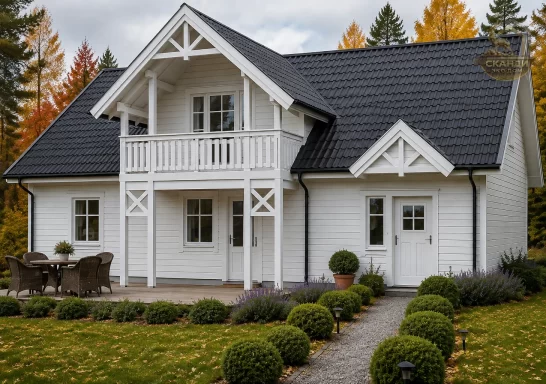 Проект каркасного дома КД-710, 8,5 × 15 м, 216,00 м²