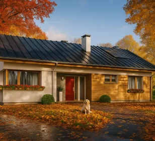 Каркасный дом с двухскатной крышей КД-410 фото 1