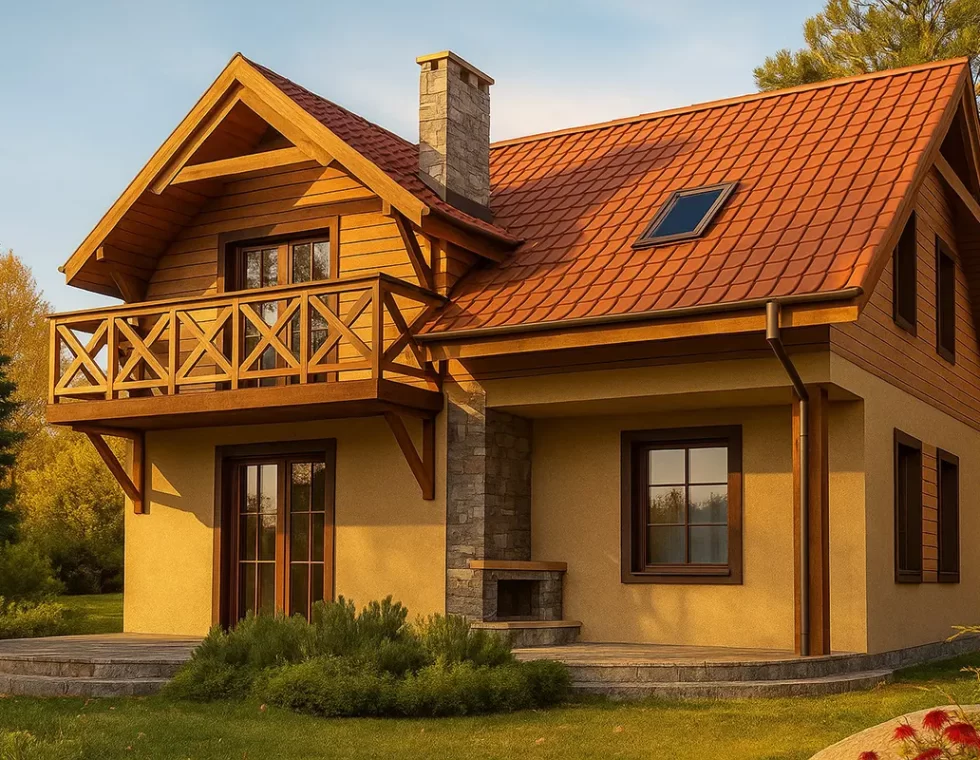 Каркасный дом с мансардой КД-260 фото 1