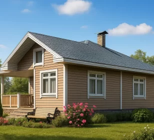 Одноэтажный каркасный дом с террасой и вторым светом КД-760 фото 2