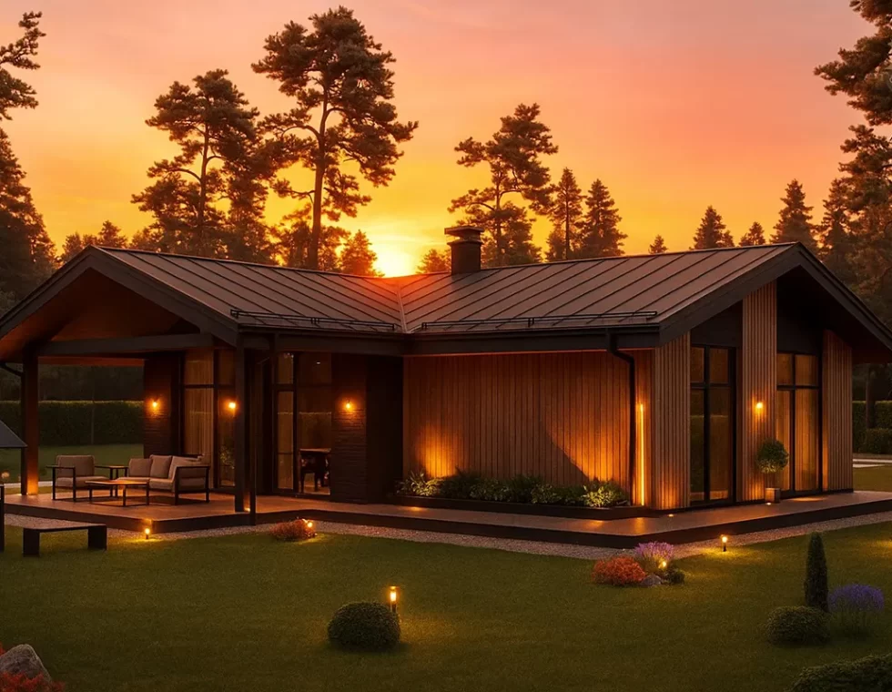 Каркасный дом с высокими потолками КД-930 фото 1