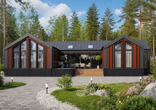 Проект каркасного дома КД-1040, 12.1 × 19 м, 183 м²