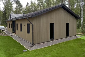 Построенный каркасный дом КД-1210 в КП Репино парк, 144 м²