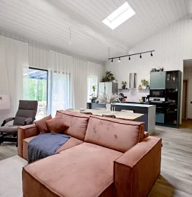 дом КД-1210 интерьер (зона гостиной)