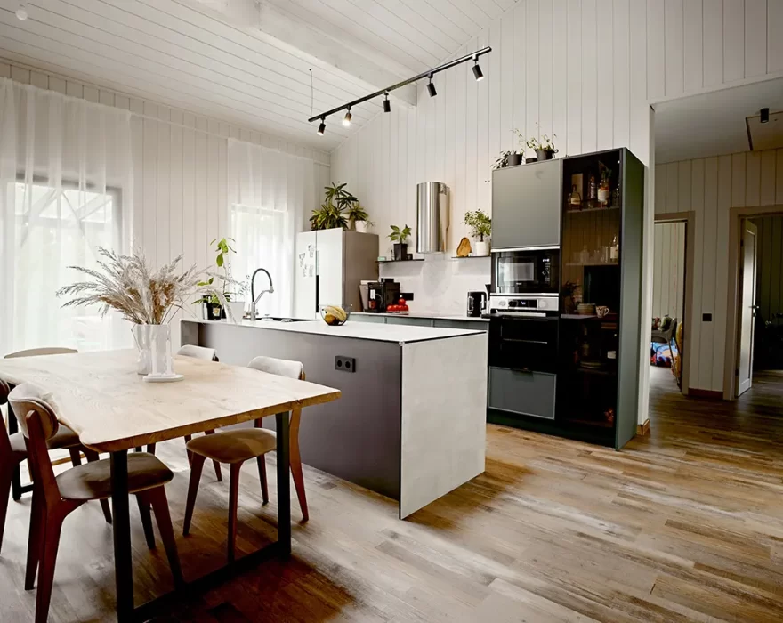 дом КД-1210 интерьер (кухня гостиная)